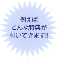 例えばこんな特典が付いてきます!!